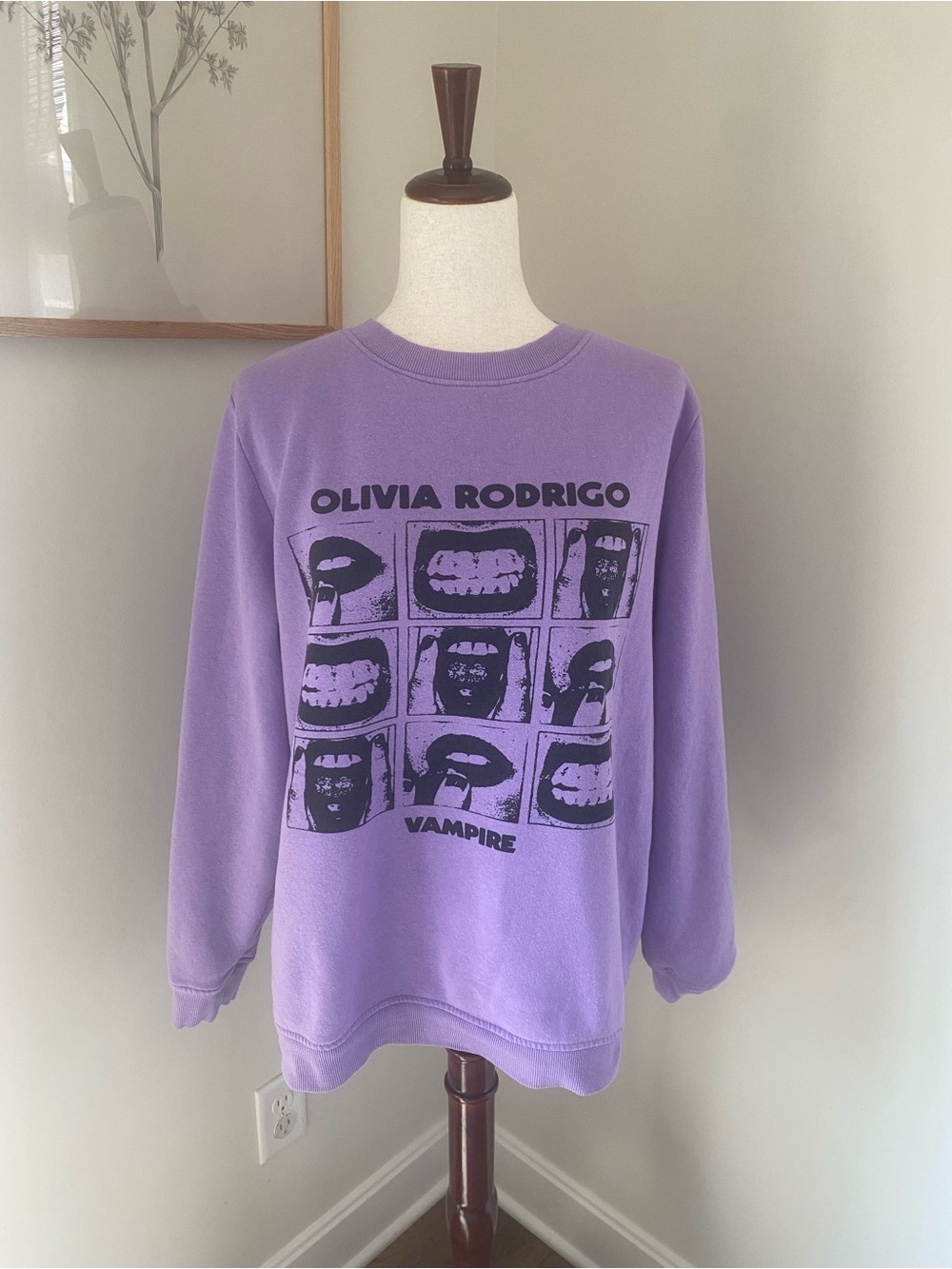 Olivia Rodrigo Lavender 'Vampire' Graphic Sweatshirt